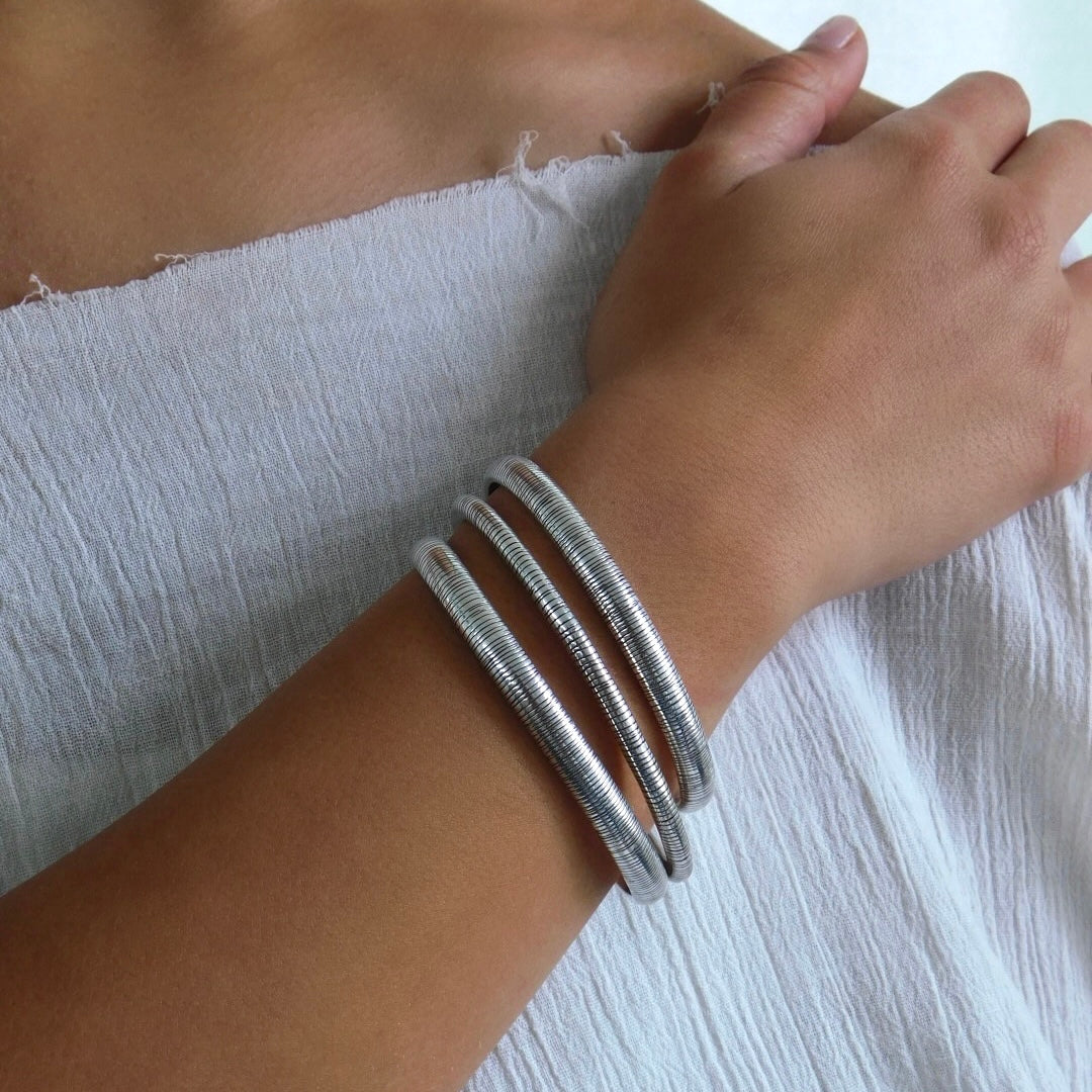 Tri Textured Bangles