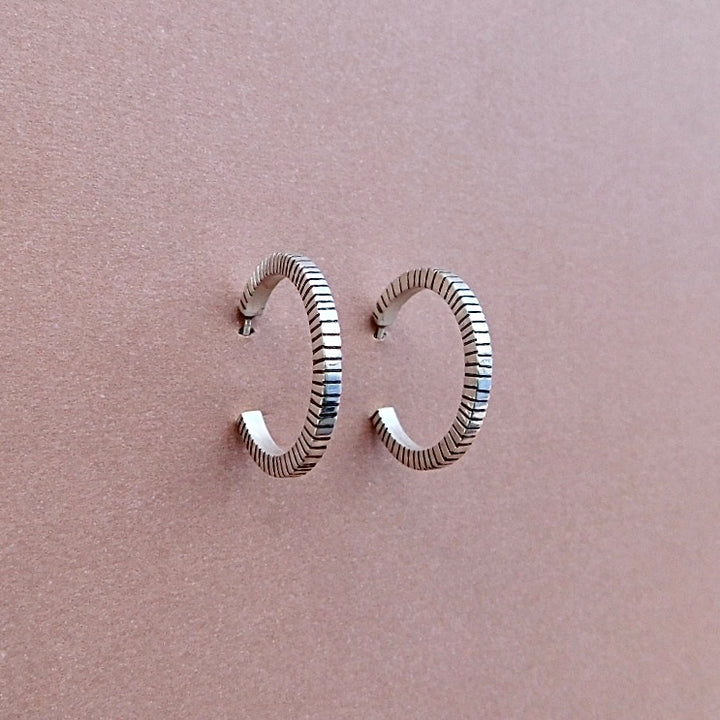 Large silver hoops