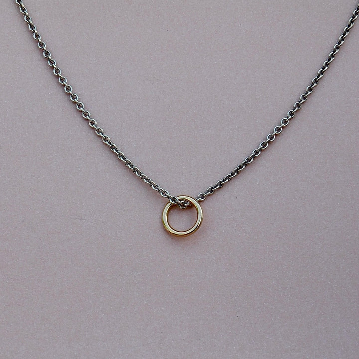 Una Circle Necklace Two Tone