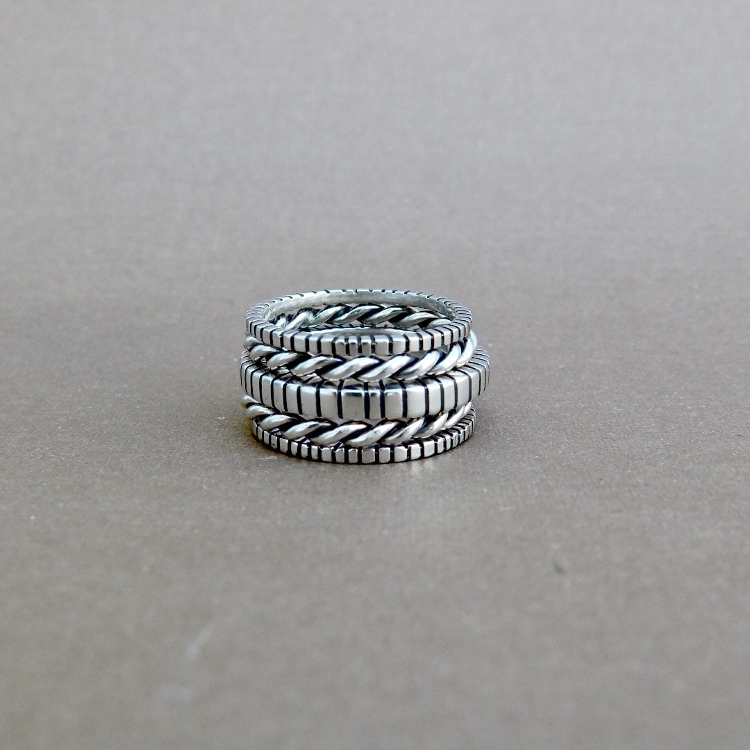 Stack Texture and Twisted Ring