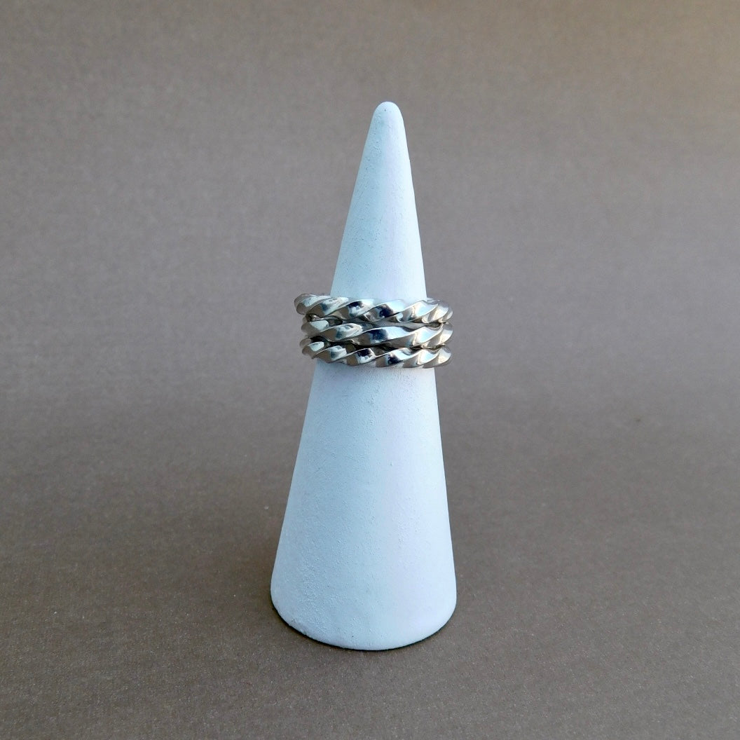 Square Twist Stack ring