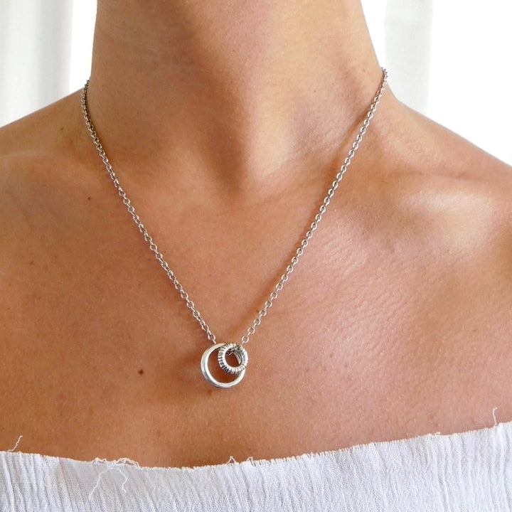 Duo Medallion Loose Link Necklace