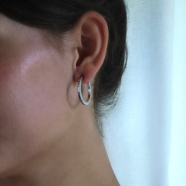 Large silver hoops