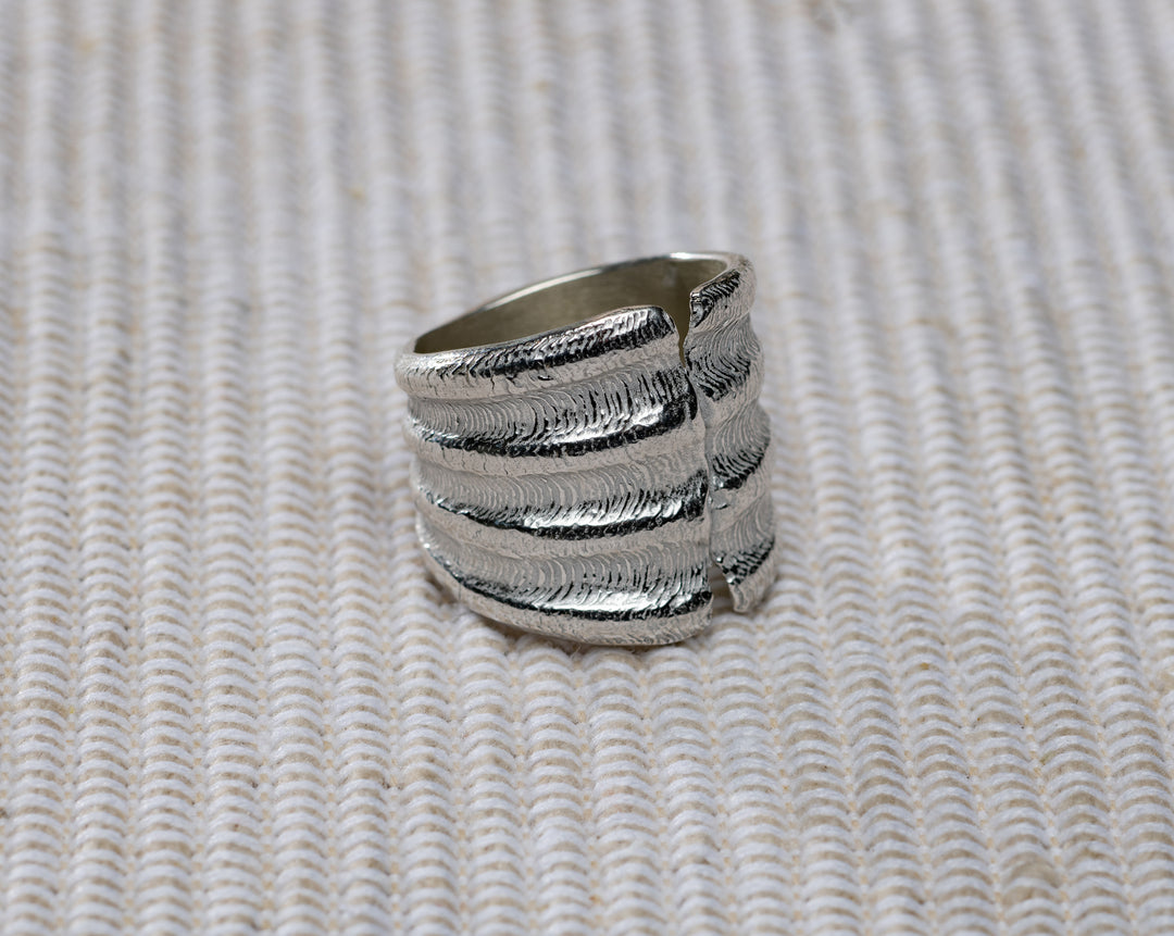 Large Scallop Silver Ring