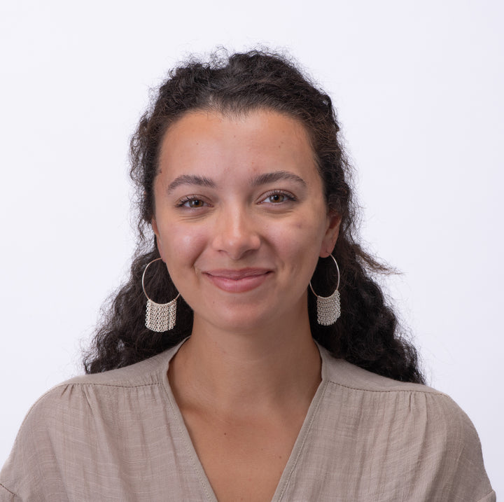 Lieah Hoop Silver Earrings