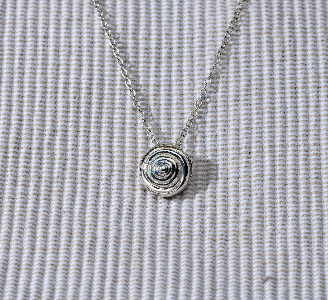Swirl Shell Silver Necklace