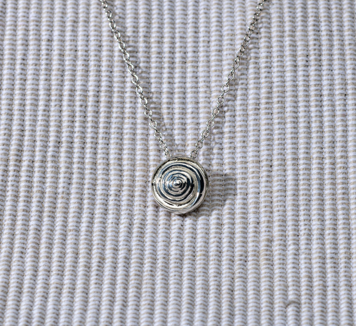 Swirl Shell Silver Necklace