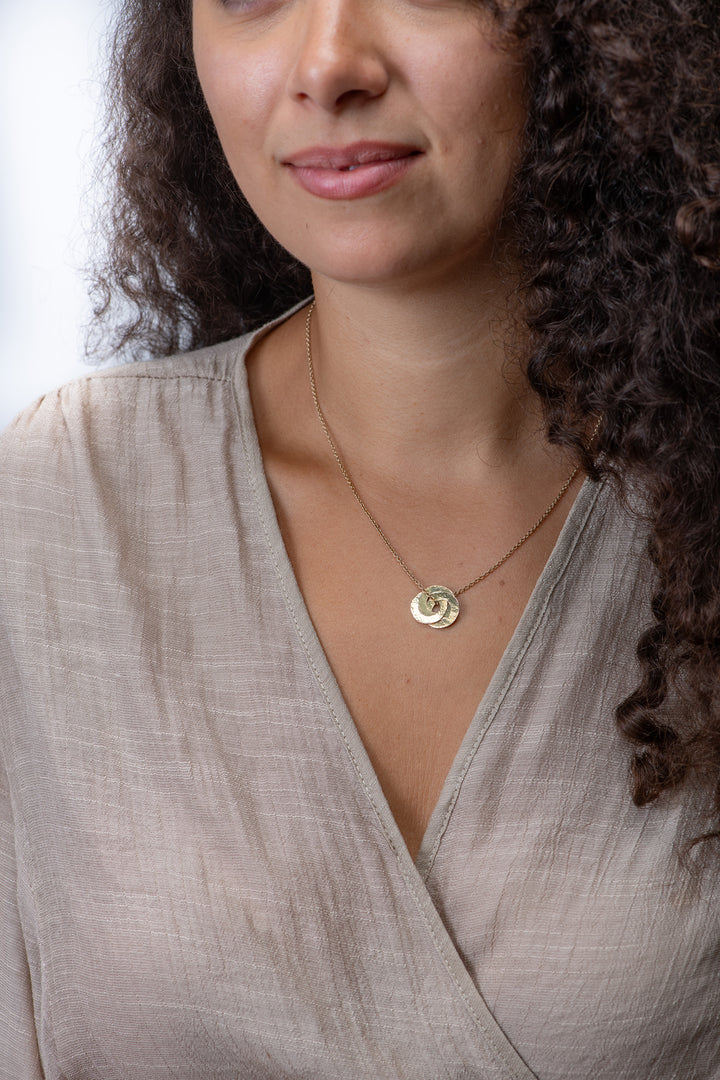 Tri 14K Gold Necklace