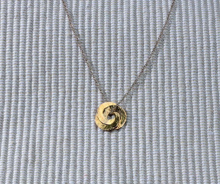Tri Two-Tone Gold and Silver Necklace