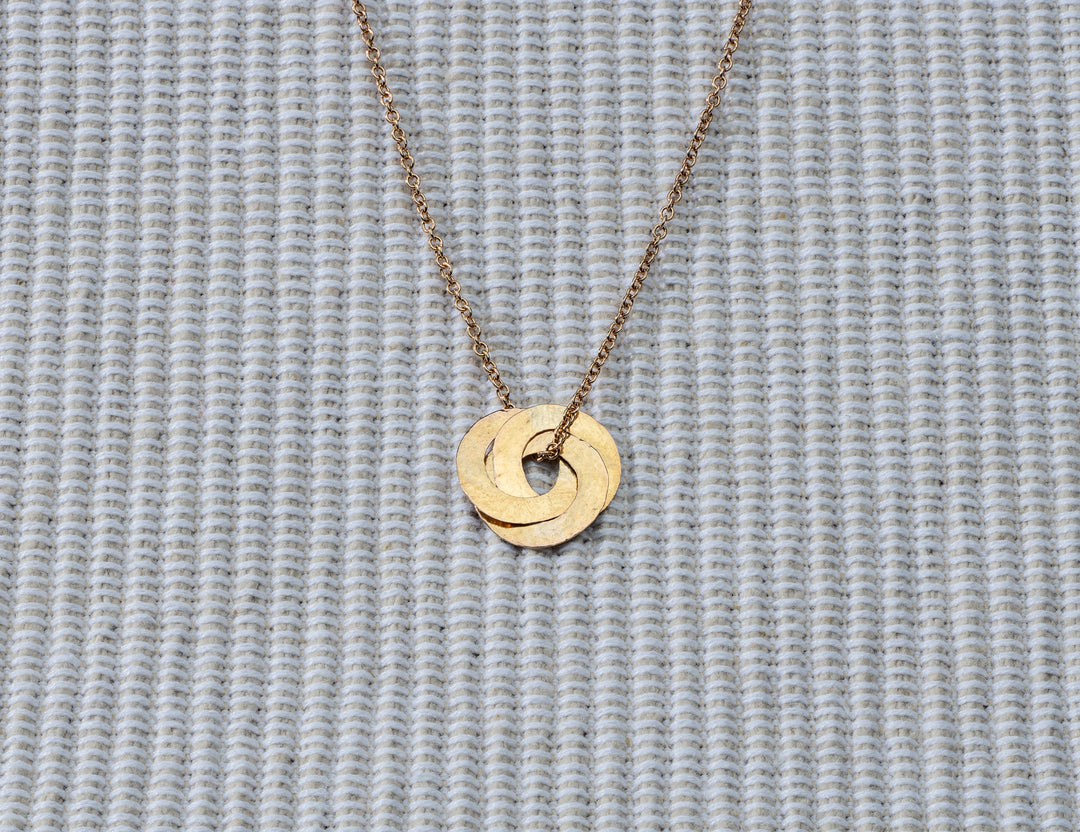 Tri 14K Gold Necklace