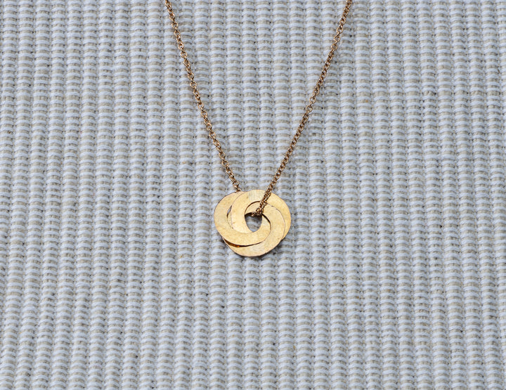 Tri 14K Gold Necklace
