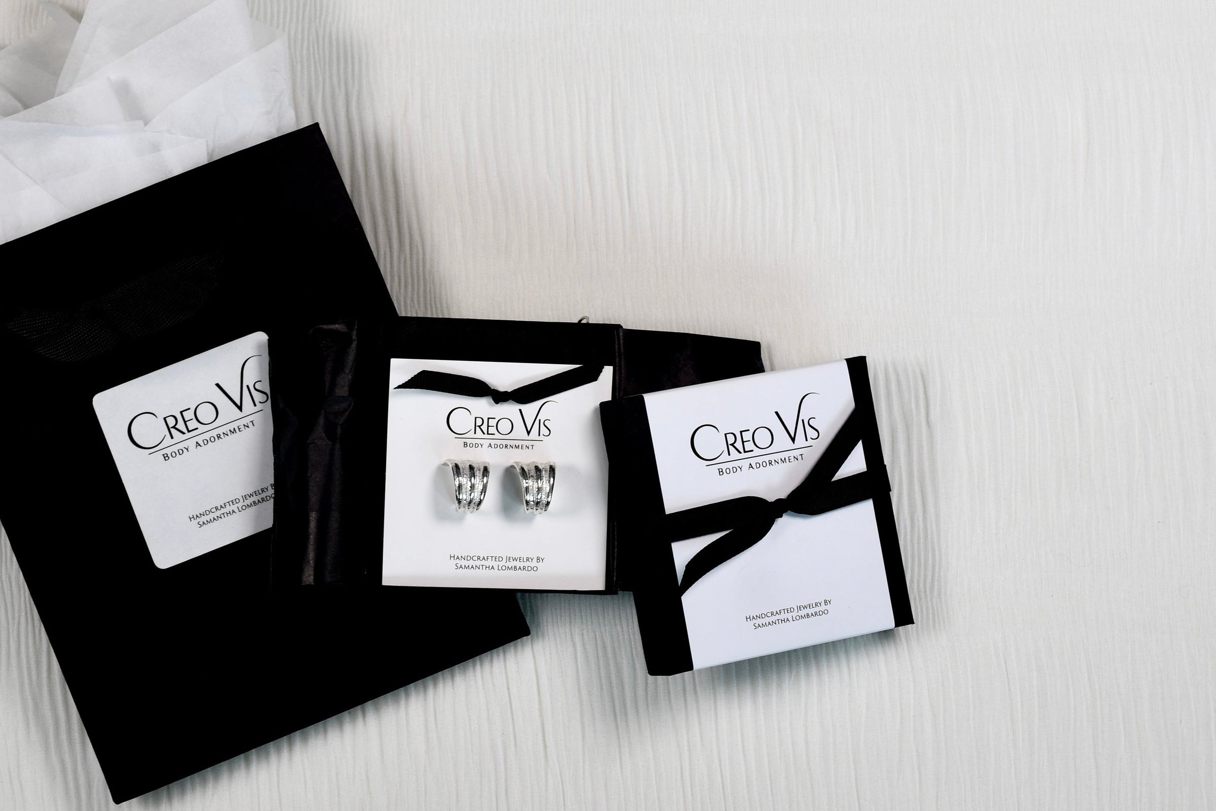 Creo Vis jewelry boxes on a white surface
