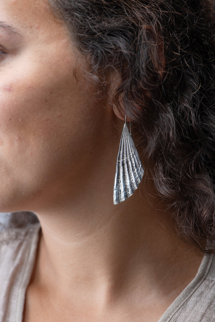 Scallop Fan Earrings | Large